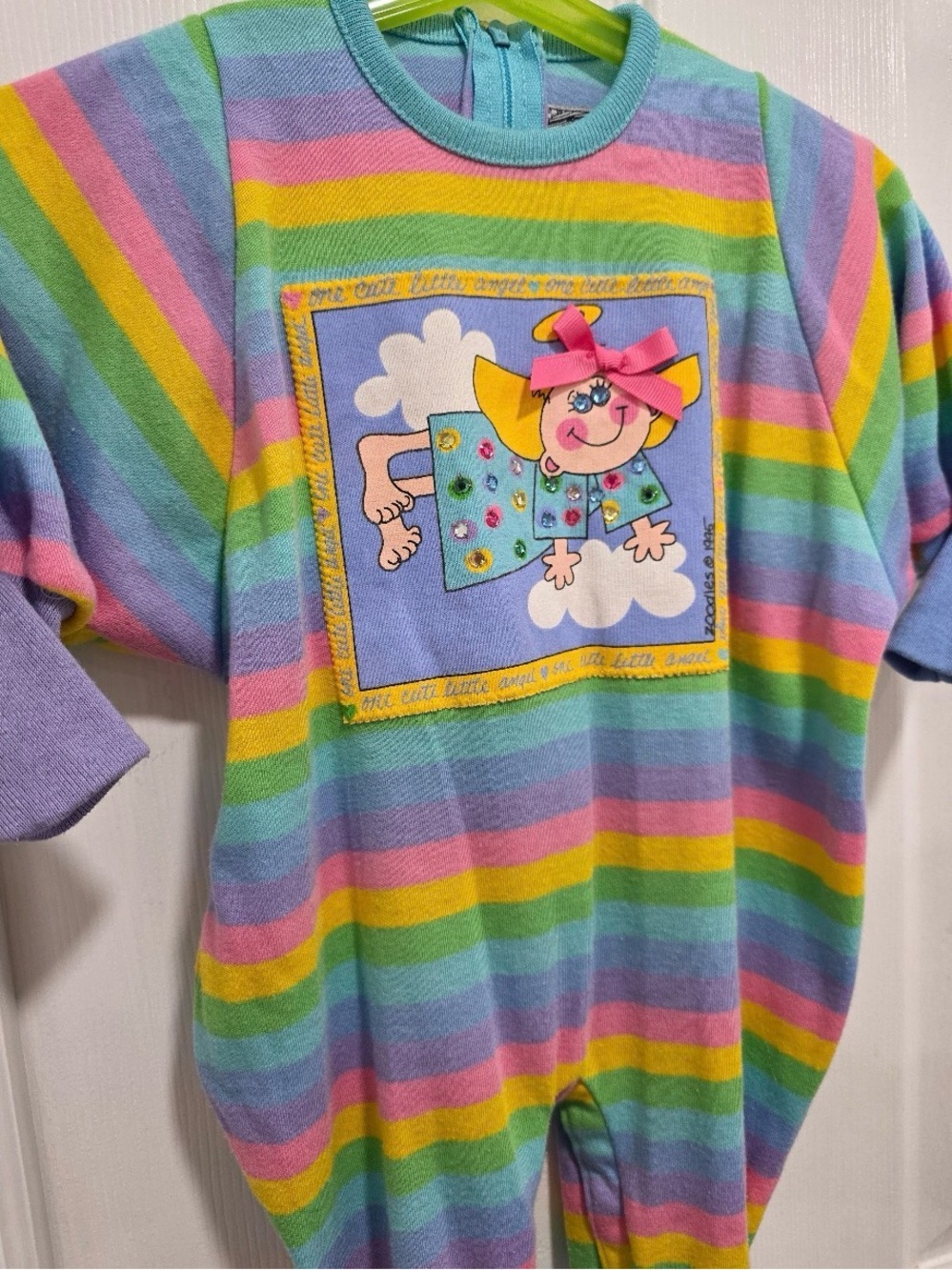Vintage 1995 Zoodles Angel
Rainbow Romper RARE HTF